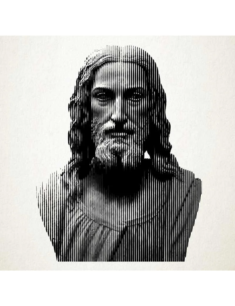 Retrato en vinilo de Jesus de Nazaret